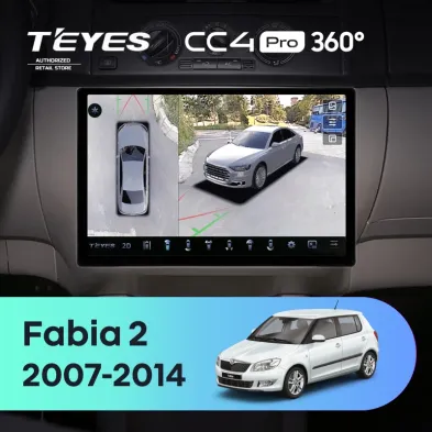 Штатная магнитола Teyes CC4 Pro 360 8/128 Skoda Fabia 2 (2007-2014) (11")