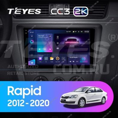 Штатная магнитола Teyes CC3 2K 360 6/128 Skoda Rapid NH3 NH1 (2012-2020) (10 inch Universal)