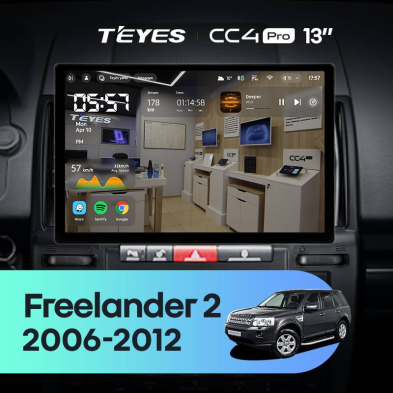 Штатная магнитола Teyes CC4 Pro 8/128 Land Rover Freelander 2 (2006-2012) (13")