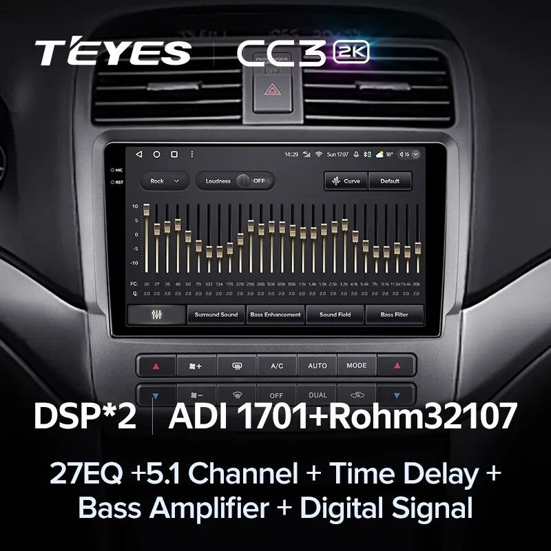 Штатная магнитола Teyes CC3 2K 360 6/128 Honda inspire 4 (2003-2007)