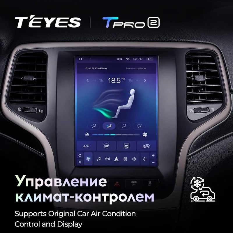 Штатная магнитола Tesla style Teyes TPRO 2 4/64 Jeep Grand Cherokee WK2 (2013-2020)