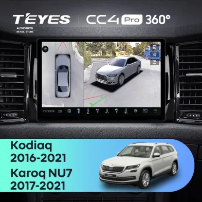 Штатная магнитола Teyes CC4 Pro 360 8/128 Skoda Karoq (2017-2021) Тип-A (11")