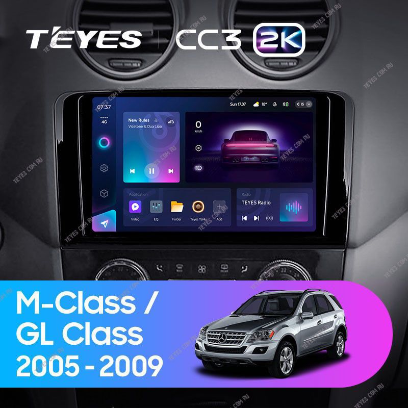 Штатная магнитола Teyes CC3 2K 4/32 Mercedes-Benz ML-Class (2005-2009) F1