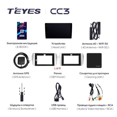 Штатная магнитола Teyes CC3L 4/64 Toyota Innova 2 (2015-2022)