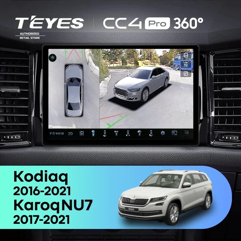 Штатная магнитола Teyes CC4 Pro 360 8/128 Skoda Kodiaq (2016-2021) F2 (11")