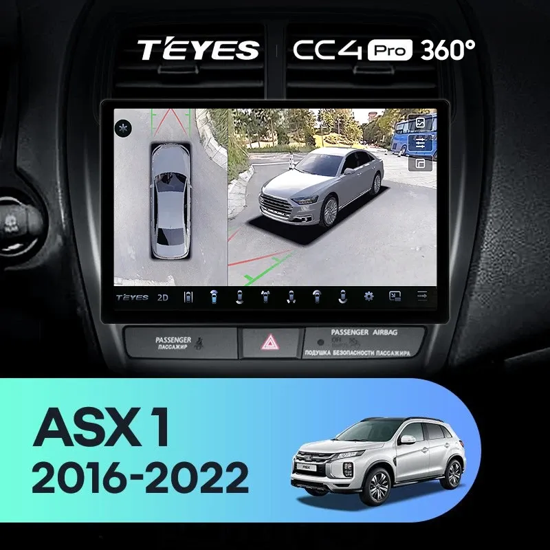 Штатная магнитола Teyes CC4 Pro 360 8/128 Mitsubishi ASX (2016-2022) Тип-A (11")