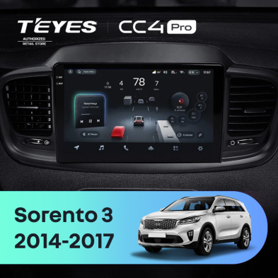 Штатная магнитола Teyes CC4 Pro 12/256 Kia Sorento 3 Prime (2014-2017) Тип-B
