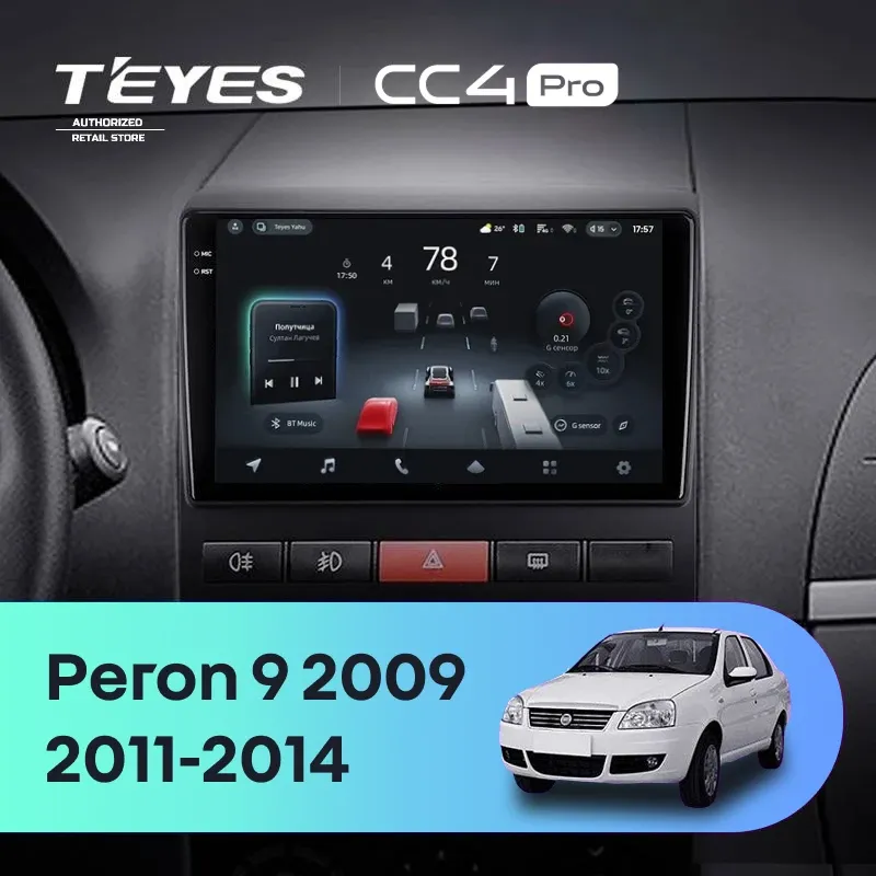Штатная магнитола Teyes CC4 Pro 8/128 Fiat Peron 9 2009 Idea (2011-2014)