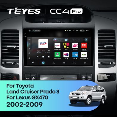 Штатная магнитола Teyes CC4 Pro 8/128 Lexus GX470 (2002-2009) F3