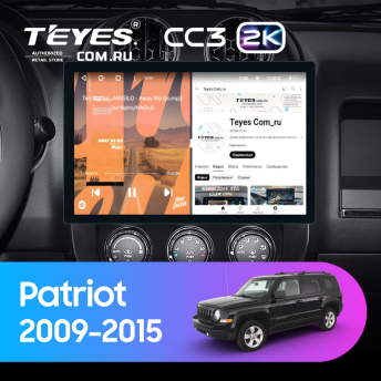 Штатная магнитола Teyes CC3 2K 6/128 Jeep Patriot (2009-2015) (11")
