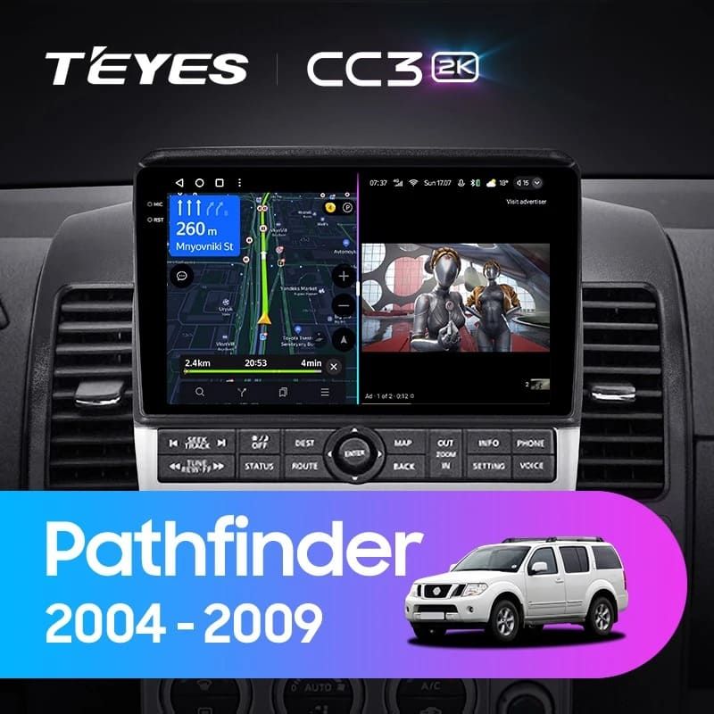 Штатная магнитола Teyes CC3 2K 4/64 Nissan Pathfinder R51 (2004-2009) F2