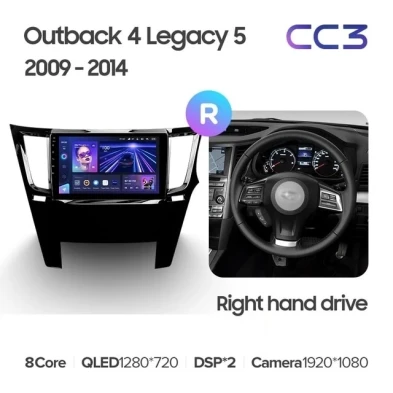 Штатная магнитола Teyes CC3 4/32 Subaru Outback 4 BR (2009-2014) Правый руль