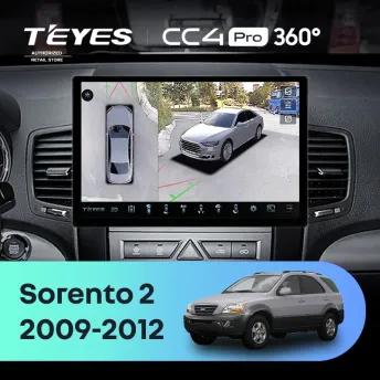 Штатная магнитола Teyes CC4 Pro 360 8/128 Kia Sorento 2 XM (2009-2012) Тип-A (11")