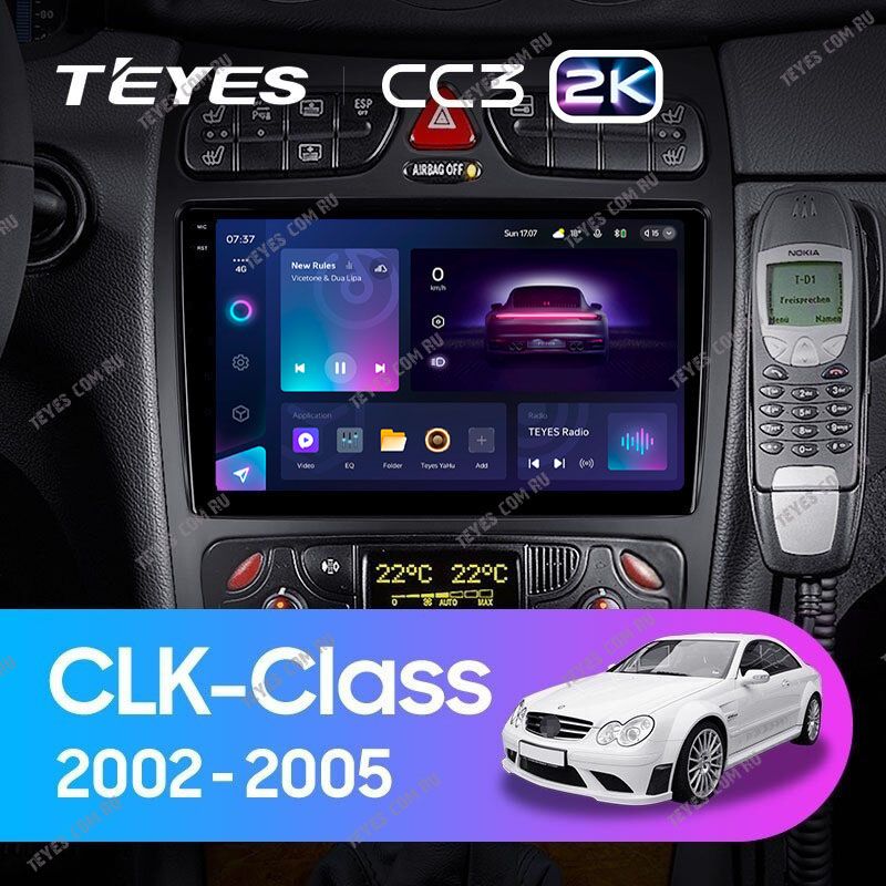 Штатная магнитола Teyes CC3 2K 4/32 Mercedes-Benz CLK-Class C209 A209 (2002-2005) F2