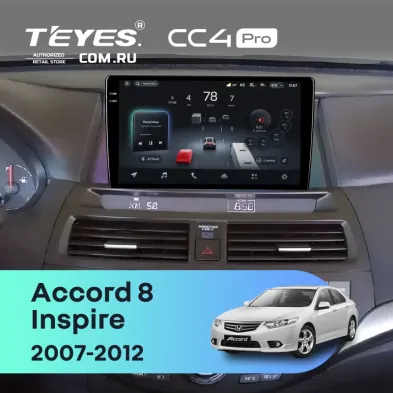 Штатная магнитола Teyes CC4 Pro 12/256 Honda Accord 8 (USA) (2007-2012)