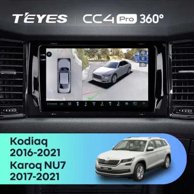 Штатная магнитола Teyes CC4 Pro 360 12/256 Skoda Kodiaq (2016-2021) Тип-A