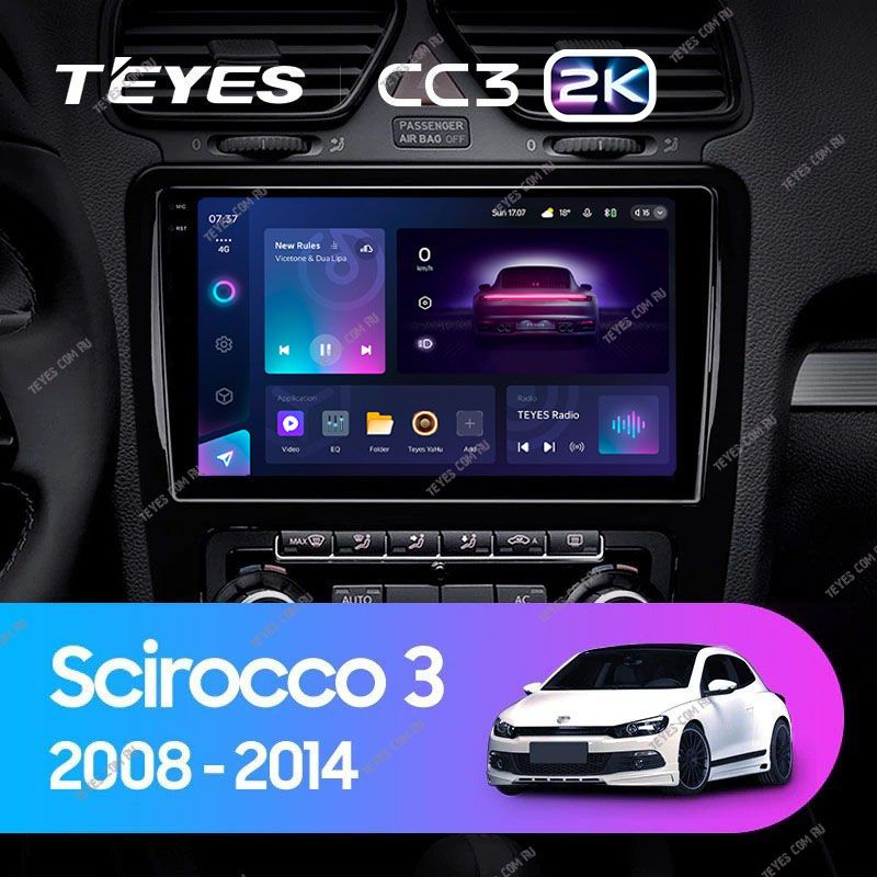Штатная магнитола Teyes CC3 2K 4/32 Volkswagen Scirocco (2008-2014) F1