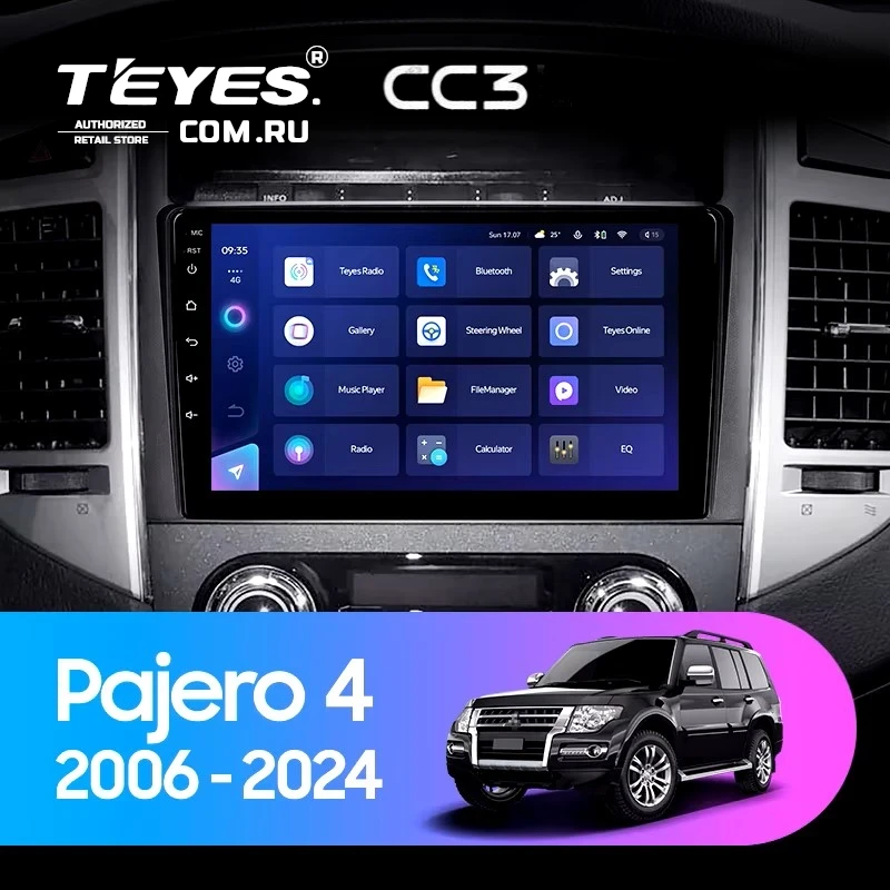 Штатная магнитола Teyes CC3 4/32 Mitsubishi Pajero 4 V80 V90 (2006-2024)