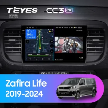 Штатная магнитола Teyes CC3 2K 6/128 Opel Zafira Life (2019-2024)