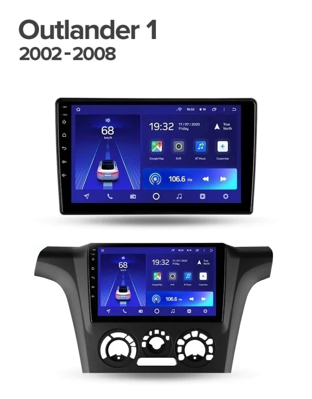 Переходная рамка Mitsubishi Outlander (2002-2008) F1 (9")