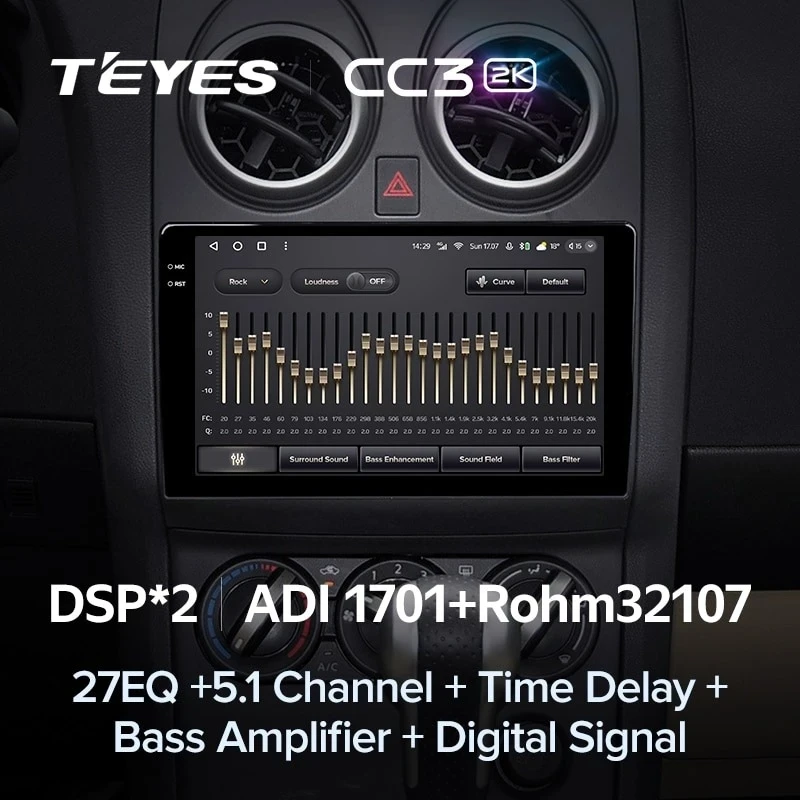 Штатная магнитола Teyes CC3 2K 360 6/128 Nissan Qashqai 1 J10 (2006-2013) F1