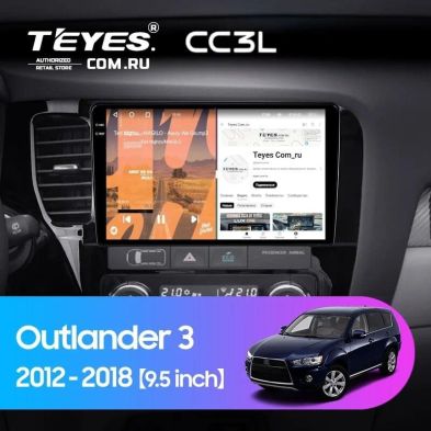 Штатная магнитола Teyes CC3L 4/32 Mitsubishi Outlander 3 GF0W GG0W (2012-2018) Тип-A