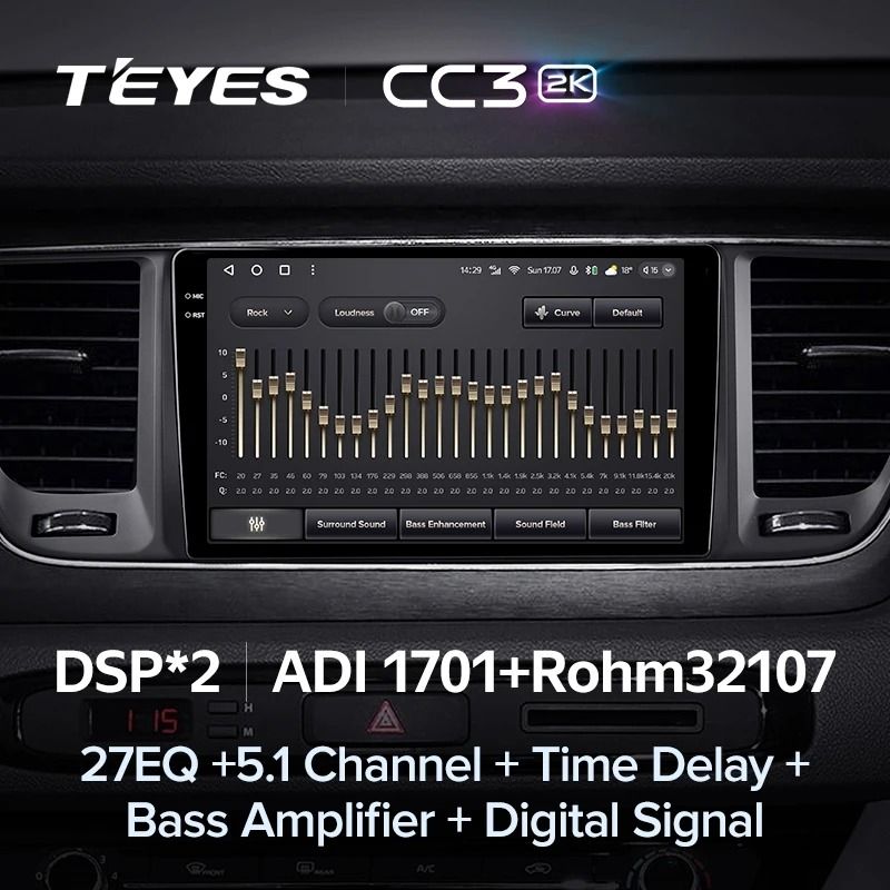 Штатная магнитола Teyes CC3 2K 4/64 Kia Carnival 3 YP (2014-2021) F2 Тип-B