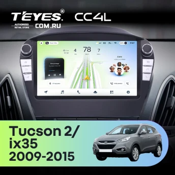 Штатная магнитола Teyes CC4L 6/64 Hyundai ix35 (2009-2015) (Tucson 2) (с кнопками) Тип-AB
