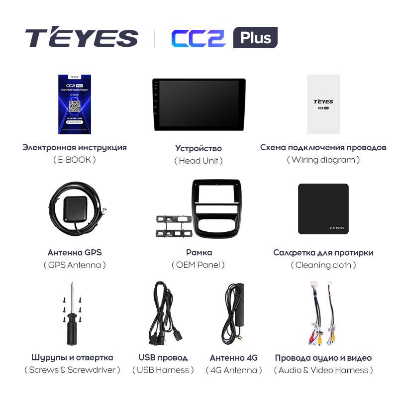 Штатная магнитола Teyes CC2L Plus 1/16 Renault Duster 1 (2010-2015)