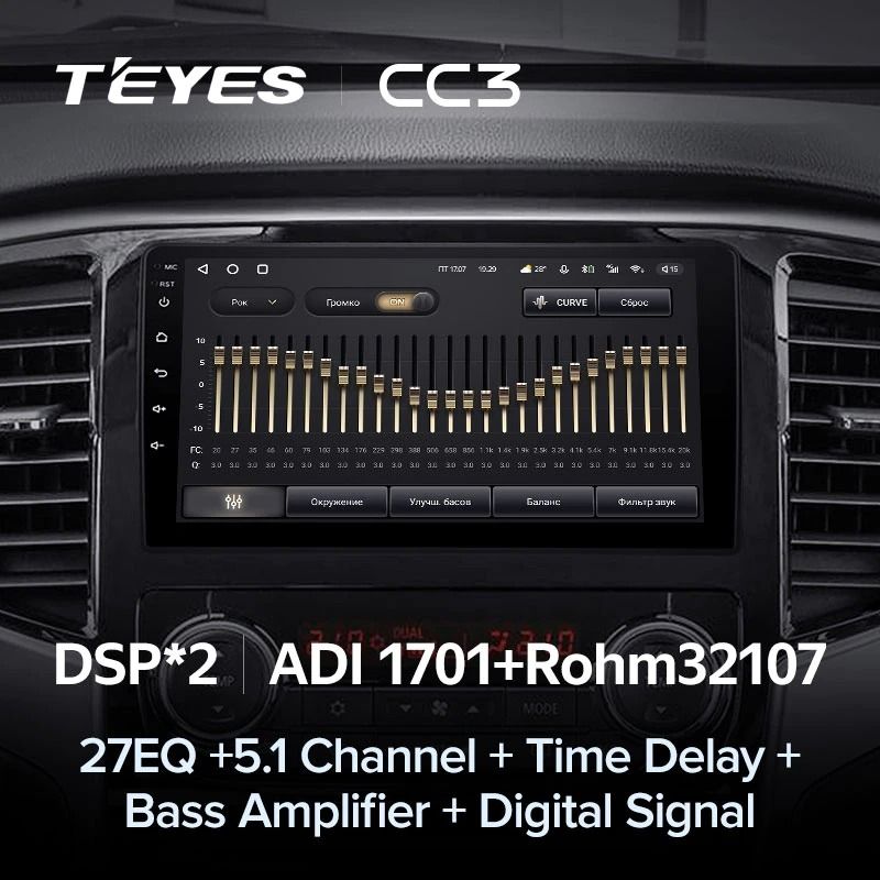 Штатная магнитола Teyes CC3 4/32 Mitsubishi L200 5 (2018-2020) F1