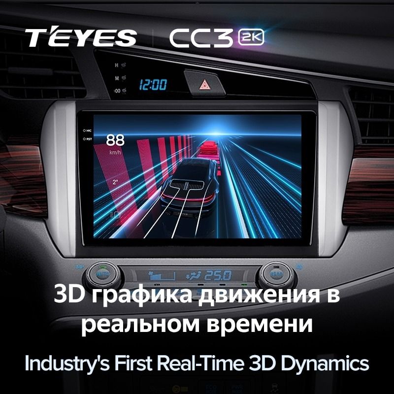 Штатная магнитола Teyes CC3 2K 4/64 Toyota Innova 2 (2015-2022)