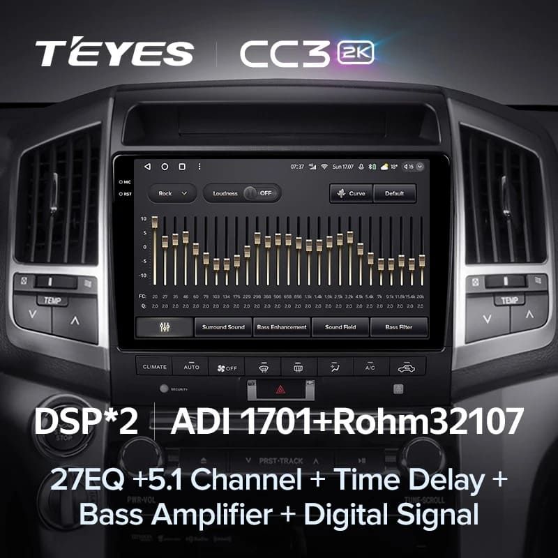 Штатная магнитола Teyes CC3 2K 4/32 Toyota Land Cruiser 11 200 (2007-2015) F3 Тип-A