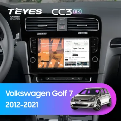 Штатная магнитола Teyes CC3 2K 4/32 Volkswagen Golf 7 (2012-2021) (с кнопками)