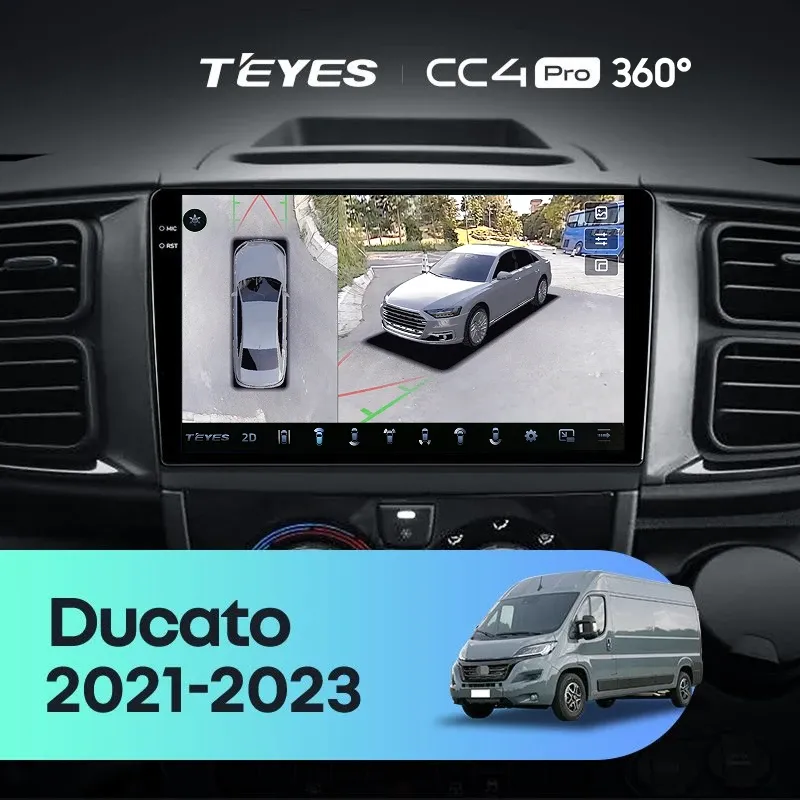 Штатная магнитола Teyes CC4 Pro 360 8/128 Fiat Ducato Van L3H2 (2021-2023)