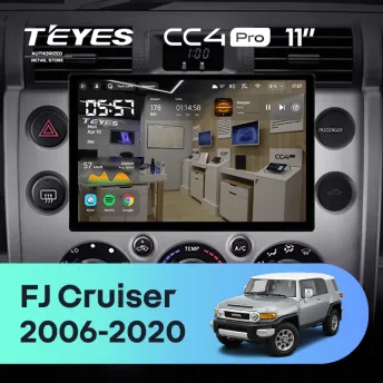 Штатная магнитола Teyes CC4 Pro 12/256 Toyota FJ Cruiser J15 (2006-2020) F2 (11")