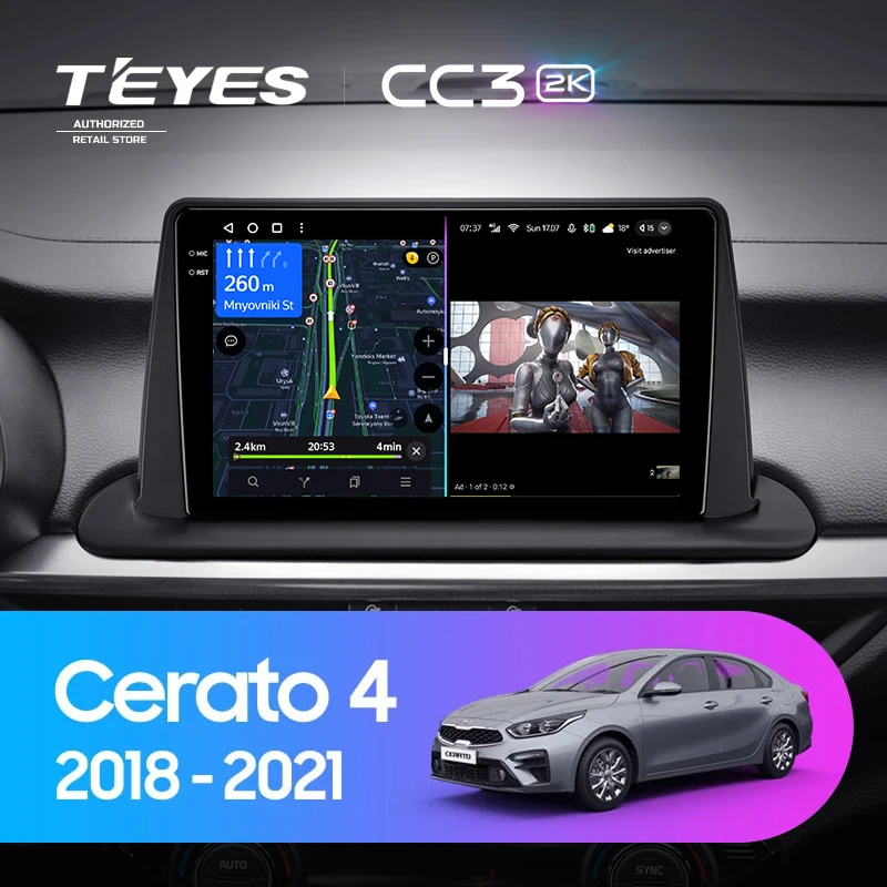 Штатная магнитола Teyes CC3 2K 360 6/128 Kia Cerato 4 (2018-2021)