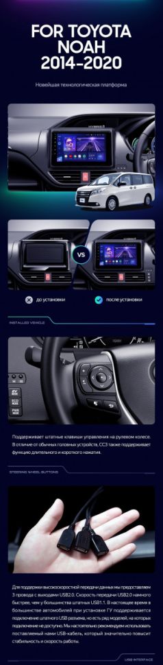 Штатная магнитола Teyes CC3 2K 4/32 Toyota Esquire 1 (2014-2020)