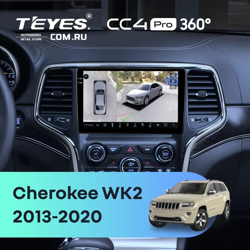 Штатная магнитола Teyes CC4 Pro 360 12/256 Jeep Grand Cherokee WK2 (2013-2020) F3