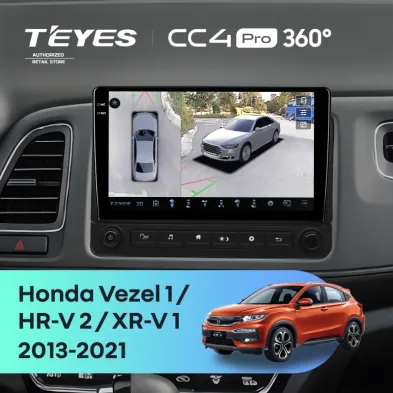 Штатная магнитола Teyes CC4 Pro 360 8/128 Honda Vezel 1 (2013-2021) F2 с кнопками