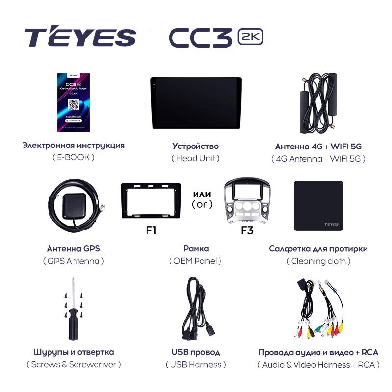 Штатная магнитола Teyes CC3 2K 4/64 Hyundai H1 TQ (2007-2015) F3