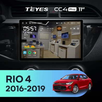 Штатная магнитола Teyes CC4 Pro 12/256 Kia Rio 4 (2016-2019) Тип-B (11")