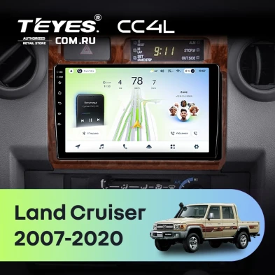 Штатная магнитола Teyes CC4L 6/64 Toyota Land Cruiser 70 Series LC 79 (2007-2020) (Дерево)