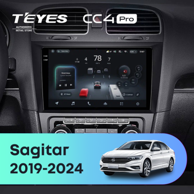 Штатная магнитола Teyes CC4 Pro 8/128 Volkswagen Sagitar (2019-2024)