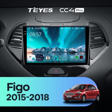 Штатная магнитола Teyes CC4 Pro 8/128 Ford Figo (2015-2018)