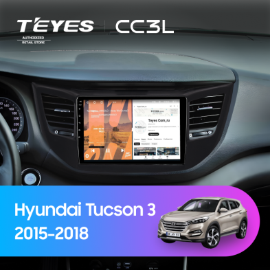 Штатная магнитола Teyes CC3L 4/64 Hyundai Tucson 3 (2015-2018) Тип-B (черная)