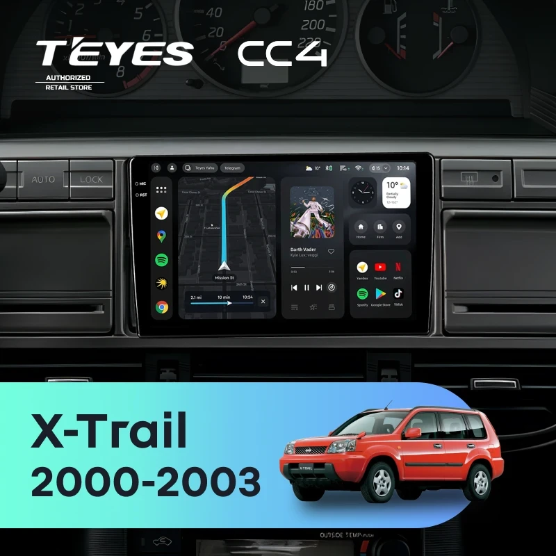 Штатная магнитола Teyes CC4 6/64 Nissan X-Trail 1 T30 (2000-2003)