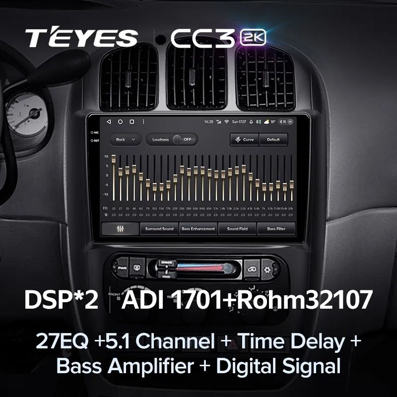 Штатная магнитола Teyes CC3 2K 4/64 Dodge Caravan 4 (2000-2007) Тип-B