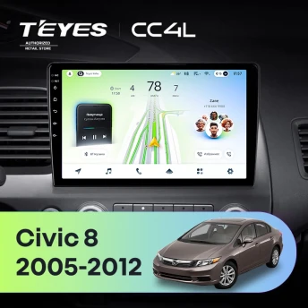 Штатная магнитола Teyes CC4L 6/64 Honda Civic 8 FK FN FD (2005-2012)