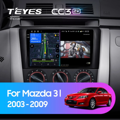 Штатная магнитола Teyes CC3 2K 4/64 Mazda 3 1 BK (2003-2009)