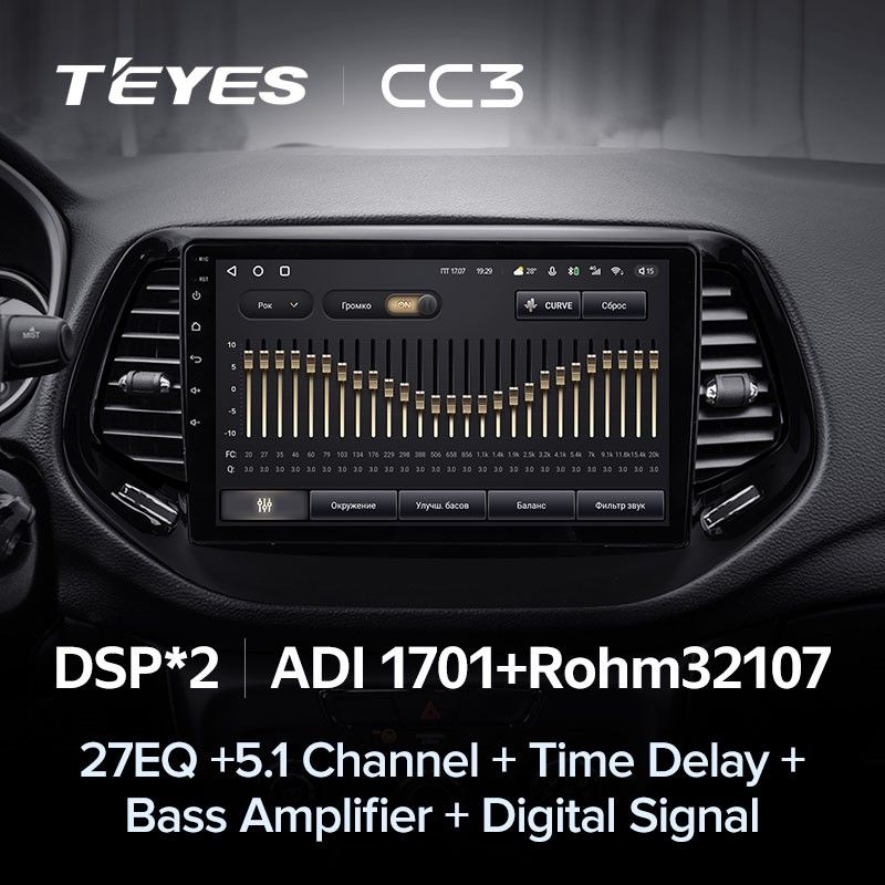 Штатная магнитола Teyes CC3 4/32 Jeep Compass 2 MP (2016-2018)